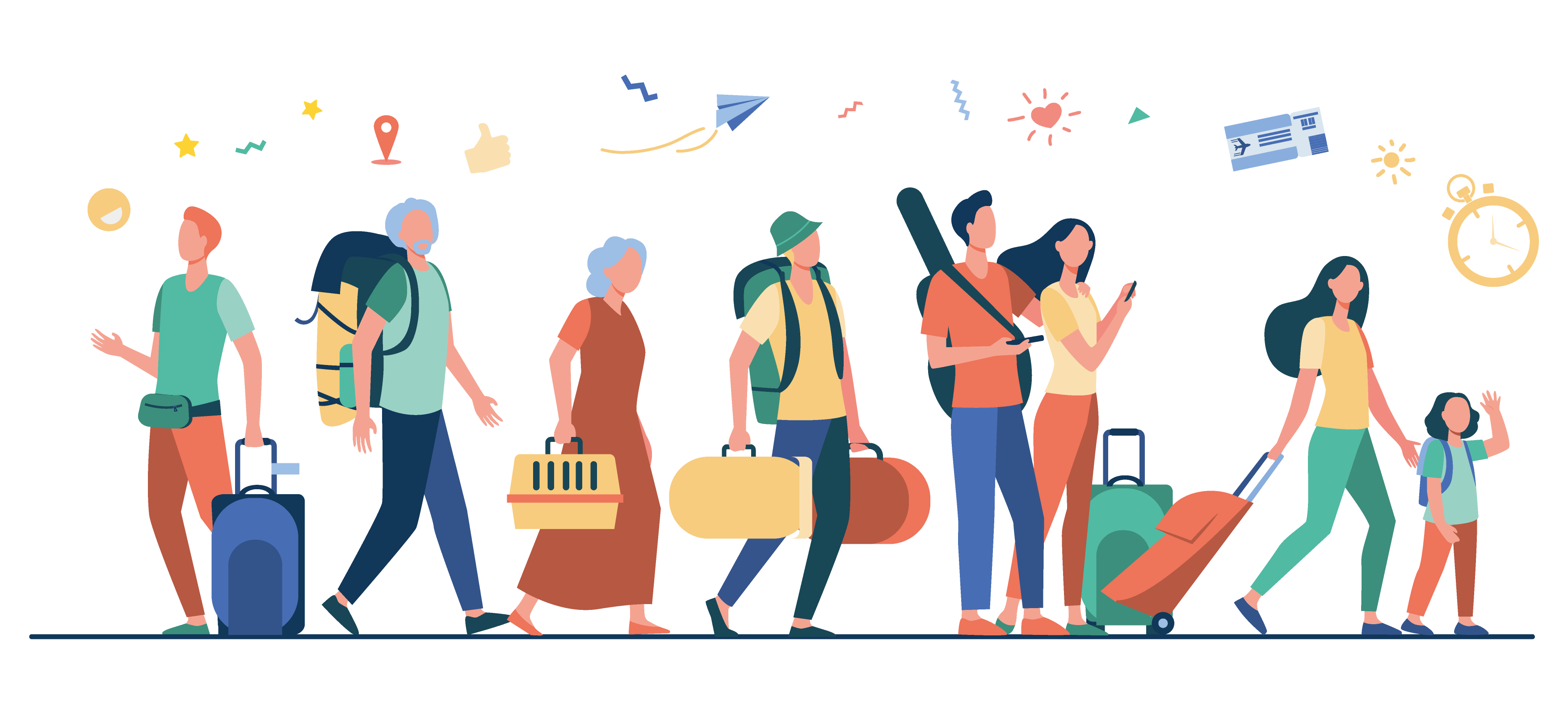 Personnes qui attendent un bus