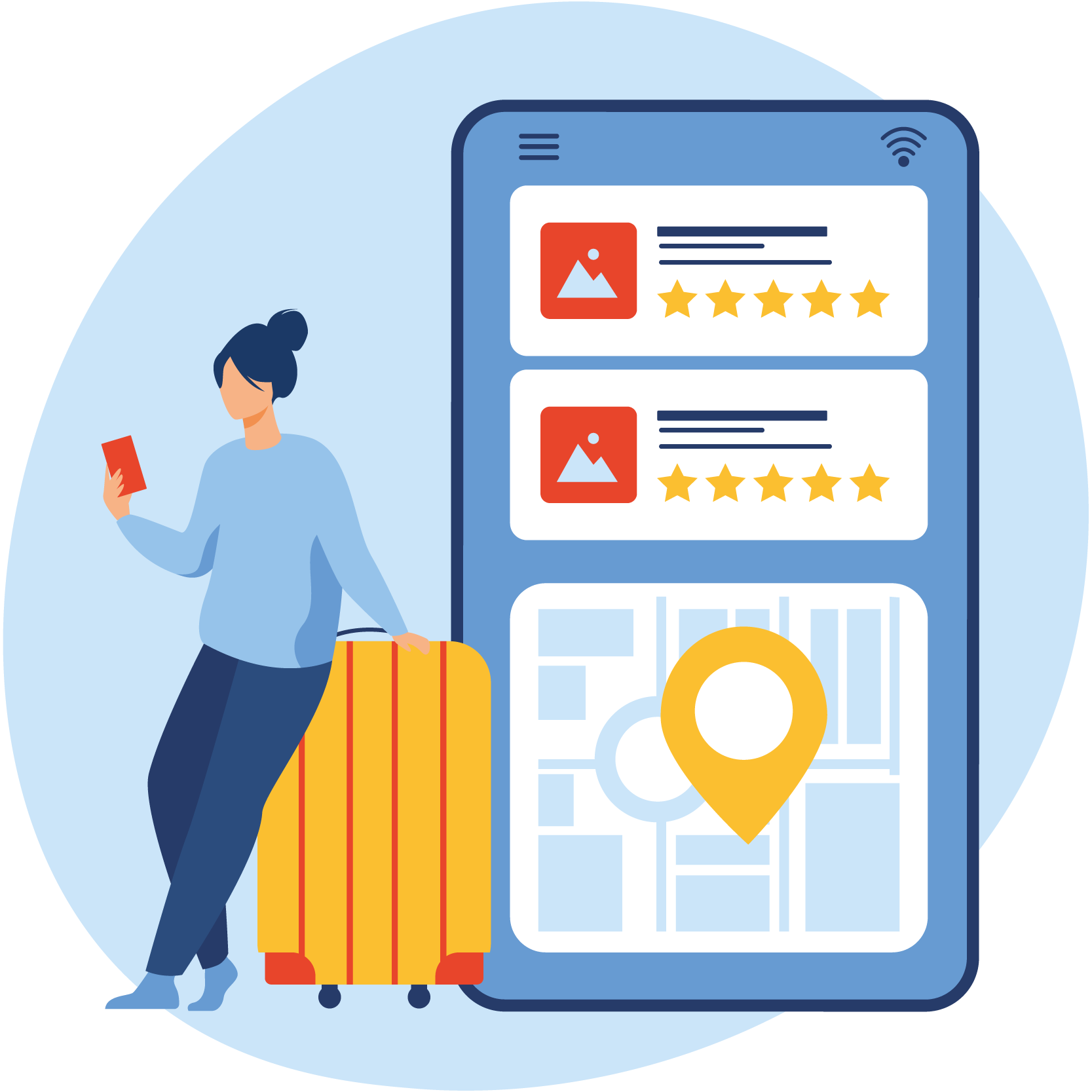 Image femme sur son téléphone